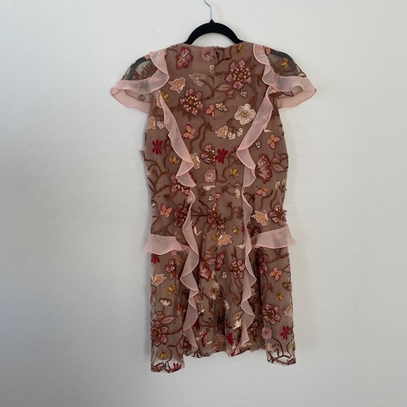 Botanic Butterflies Butterfly Bug Sequin Flutter Coquette Trendy Hip Mini Dress - Picture 9 of 13